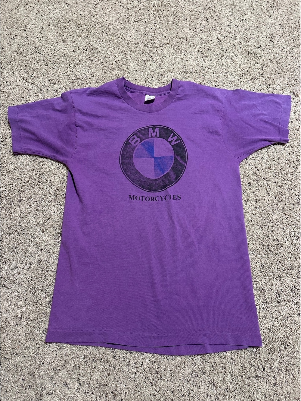 Vintage Purple BMW Motorcycles Graphic T-Shirt Size Large